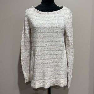 LOFT Speckled Cream Sweater